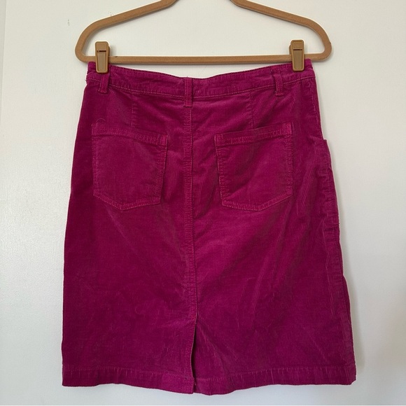 Anthropologie Pilcro Talia Pink Corduroy Button Detail Skirt Womens 6 Pink - Picture 4 of 10